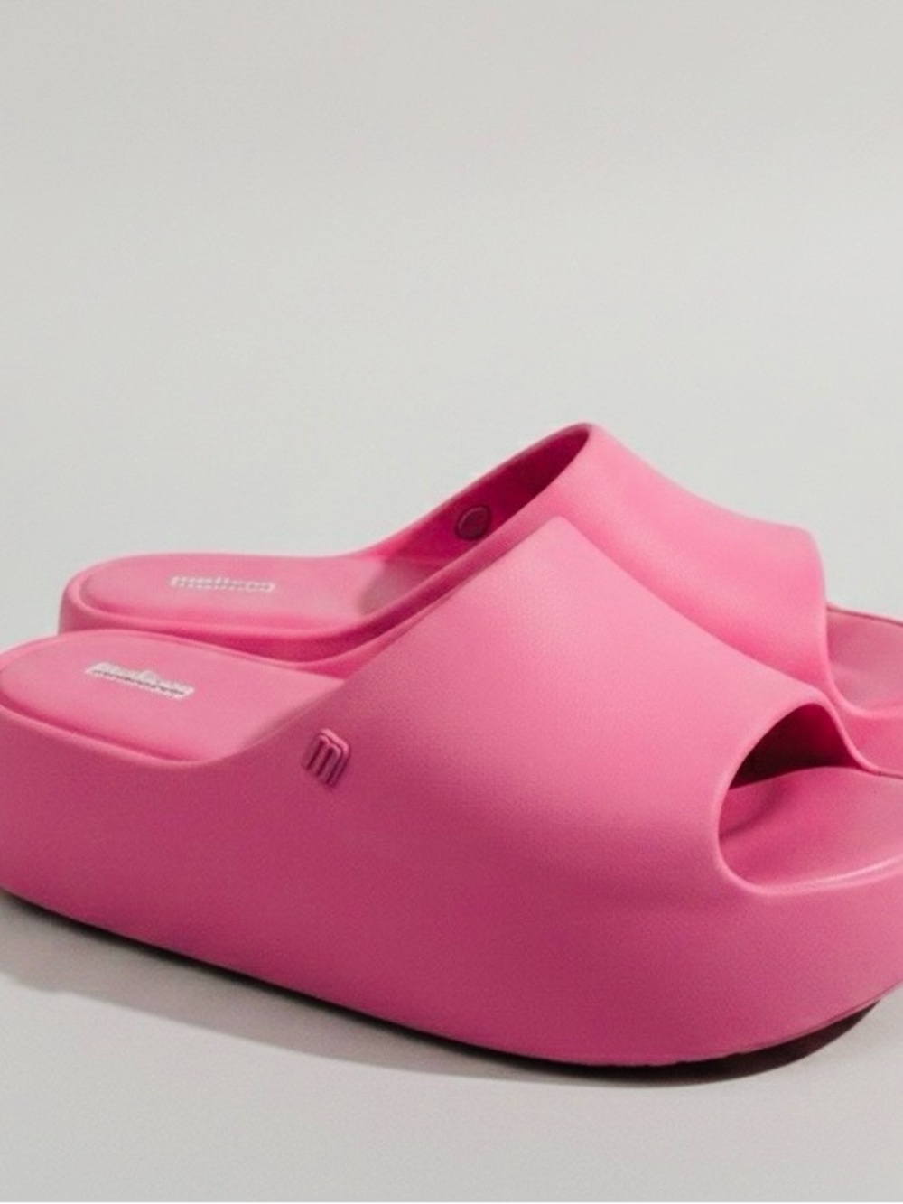 Anthropologie x Melissa Bubblegum Pink Platform Slides